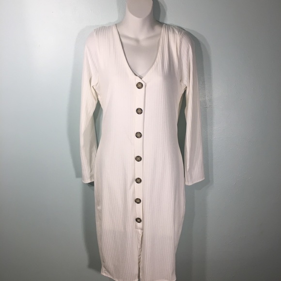 Cream Button Ribbed LS Charlotte Russe NWT Plus 2X - Picture 8 of 8